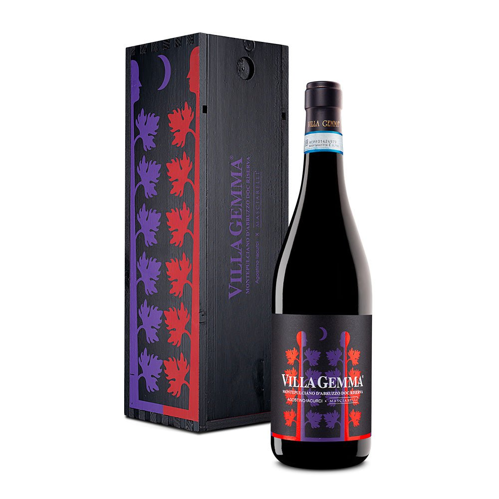 Villa Gemma Montepulciano d’Abruzzo Doc Riserva 2018 con Cassa Legno - Masciarelli Art Project - Masciarelli Store